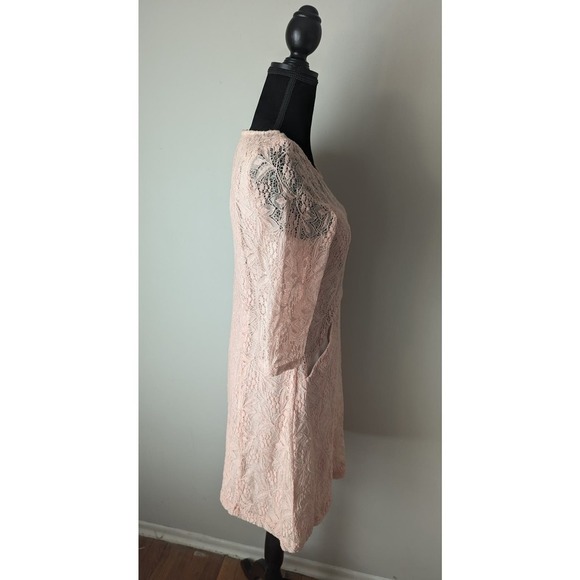 Maeve Anthropologie Lefkara blush pink lace dress - Picture 8 of 11